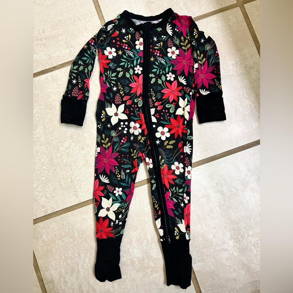 Little Sleepies Berry Merry 3-6 Month Zippy